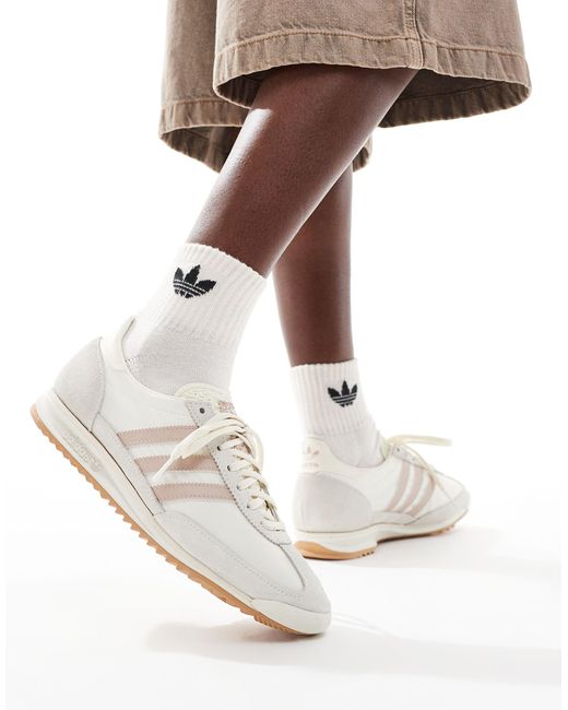 Adidas Originals White Sl 72 Og Sneakers