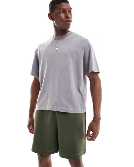 Pantaloncini Basic Oversize Di Media Lunghezza Scuro di ASOS in Green da Uomo