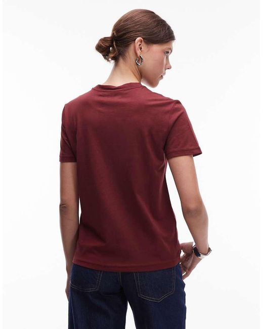Mango Red Cotton T-shirt