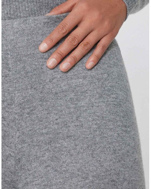 Tezenis Gray Thick Palazzo Trousers With Wool