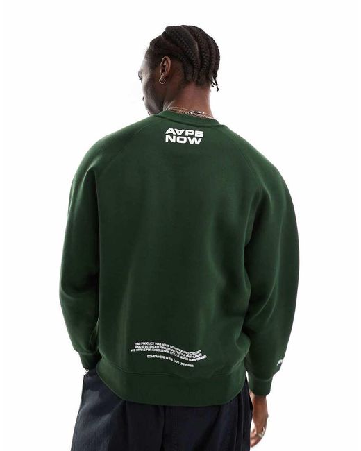 Aape By A Bathing Ape di Aape By A Bathing Ape in Green da Uomo