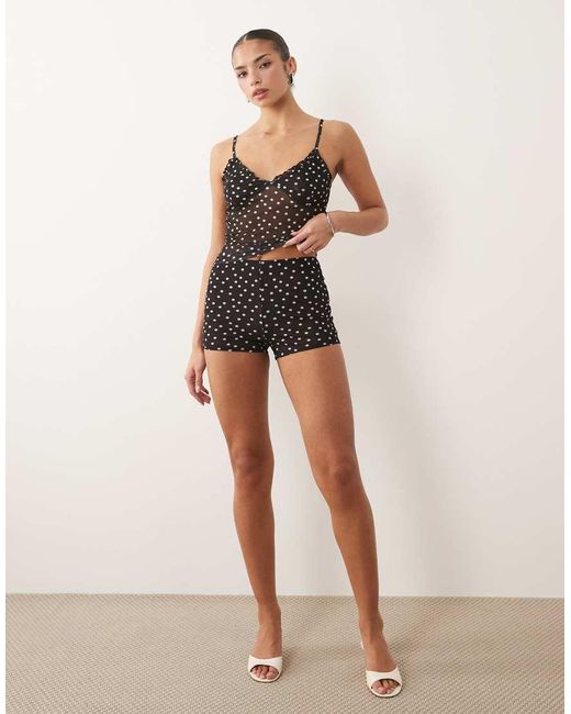 ASOS Black Sheer Mesh Mini Shorts