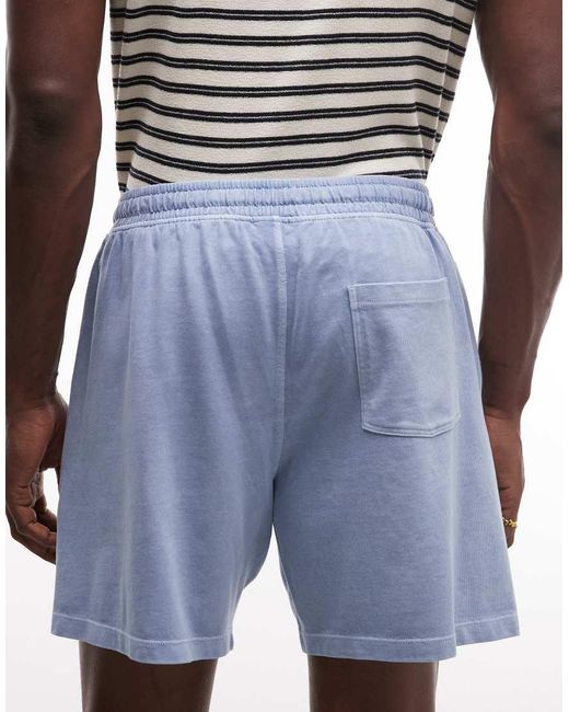 ASOS Blue Asos Deisgn Oversized Jersey Short With Back Pocket for men