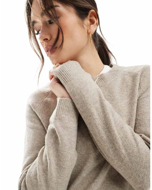 ONLY Gray Crew Neck Knitted Jumper