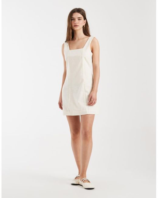 Cotton On White Square Neck Mini Dress