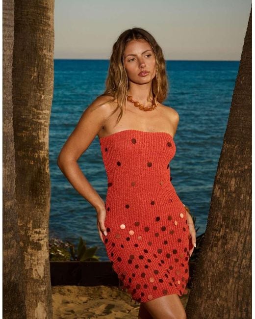 South Beach Blue X Sasha Corte-t Knitted Mini Beach Dress