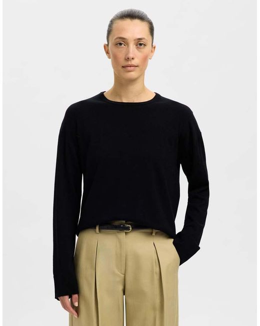 SELECTED Black Pullover