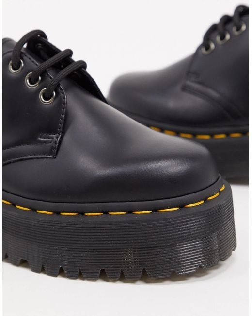 Dr. Martens Black 1461 Quad Platform Shoes