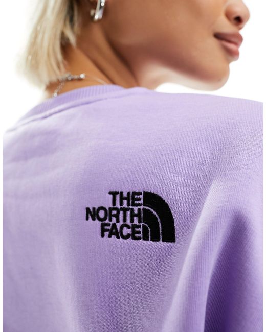 The North Face Purple – essential – oversize-sweatshirt aus fleece
