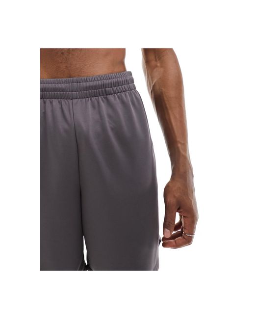 ASOS 4505 Gray Jersey Training Shorts With Notch Side for men