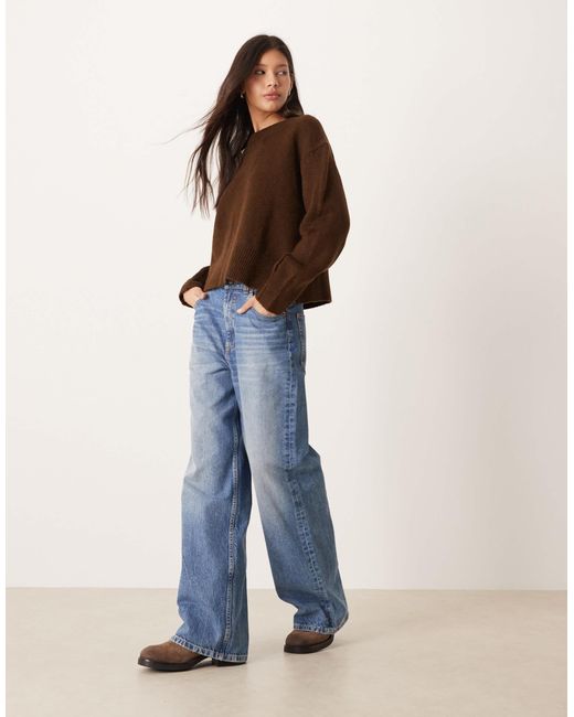 ASOS Brown – kastiger pullover