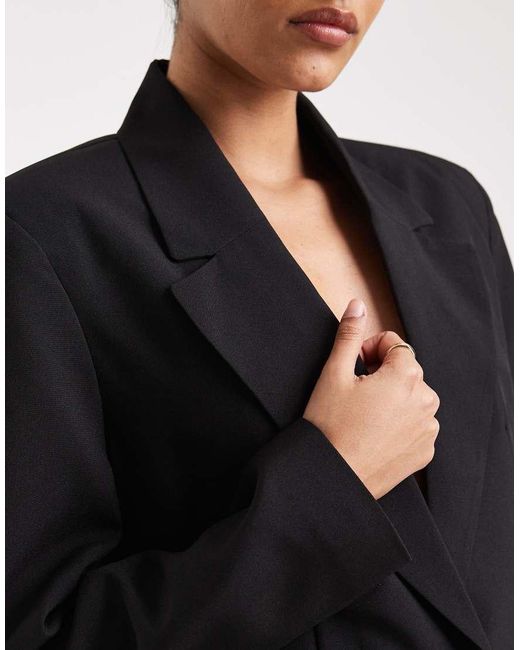 ASOS Black Tailored Unlined Relaxed Blazer