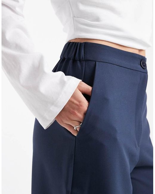 ASOS Blue Tall Tailored Relaxed Straight Leg Pants