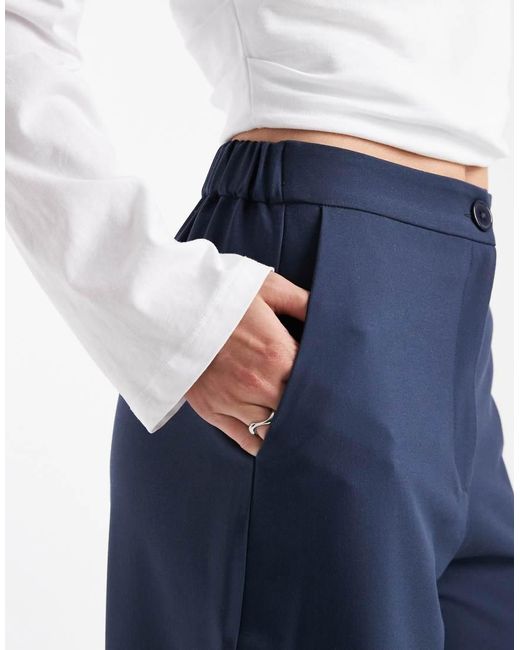 ASOS Blue Tall Tailored Relaxed Straight Leg Pants