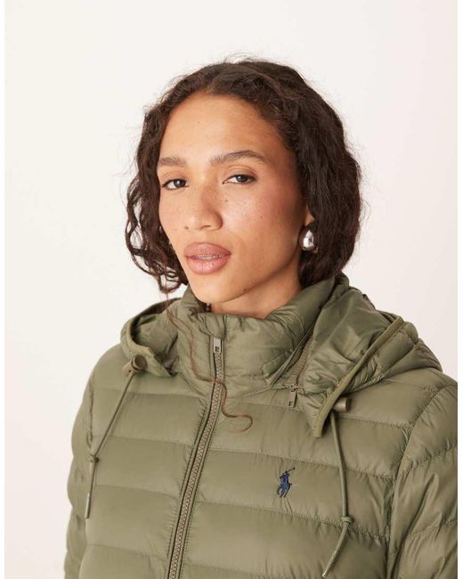 Polo Ralph Lauren Brown Hooded Puffer Jacket