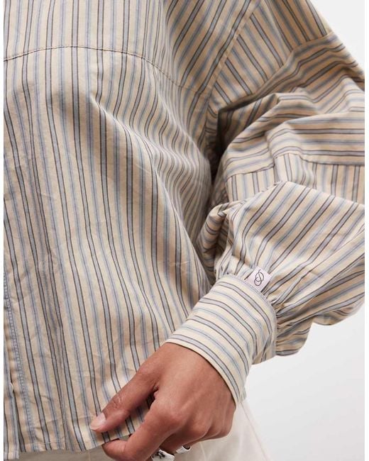 Daisy Street Gray Boxy Crop Shirt