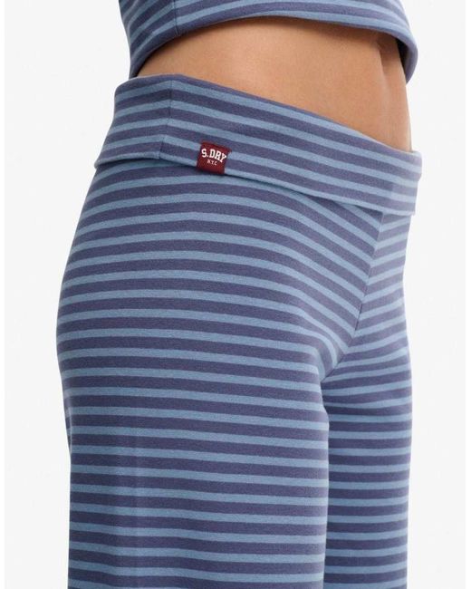 Superdry Blue Athletic Essentials Fold Over Joggers
