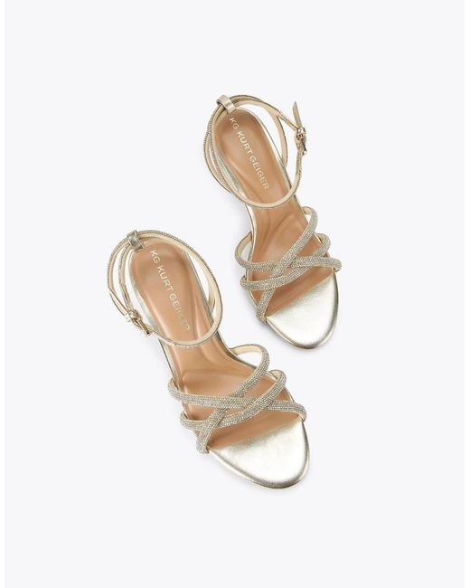 KG by Kurt Geiger White Abra Heel Heeled Sandals