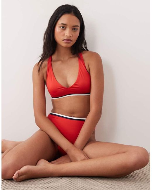 Speedo Red Jetstream Racerback Bikini Top