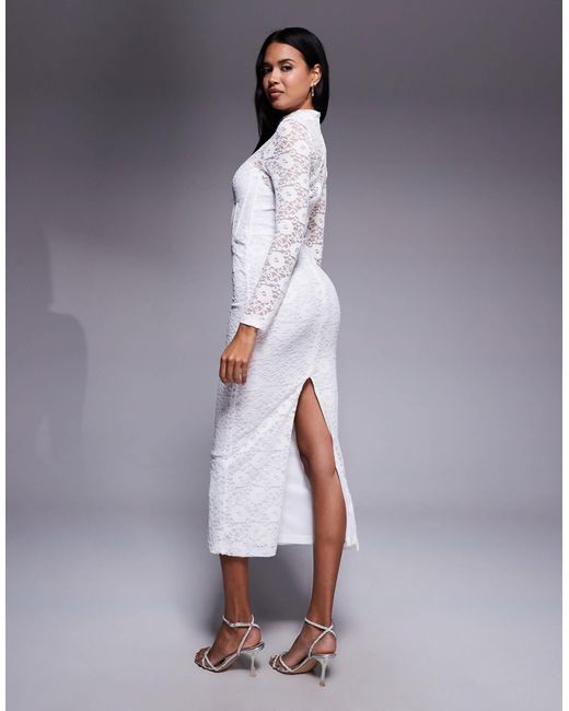 white christmas dresses Francoise White Corset Midi Dress S main image 1