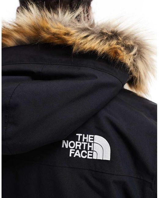 The North Face Blue Zaneck Faux Fur Hooded Parka for men