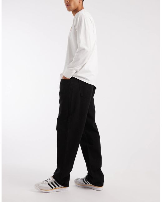Pantalon à pinces baggy en satin ASOS pour homme en coloris White
