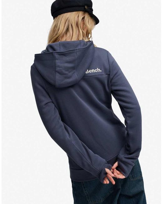 Bench x Superdry & Co Blue Double Zip Hoodie