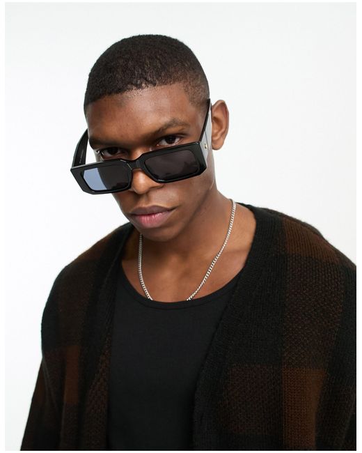Chunky Frame Sunglasses Bershka pour homme en coloris Noir | Lyst