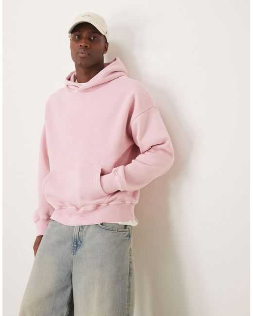 Abercrombie & Fitch – essentials – kapuzenpullover in Pink für Herren