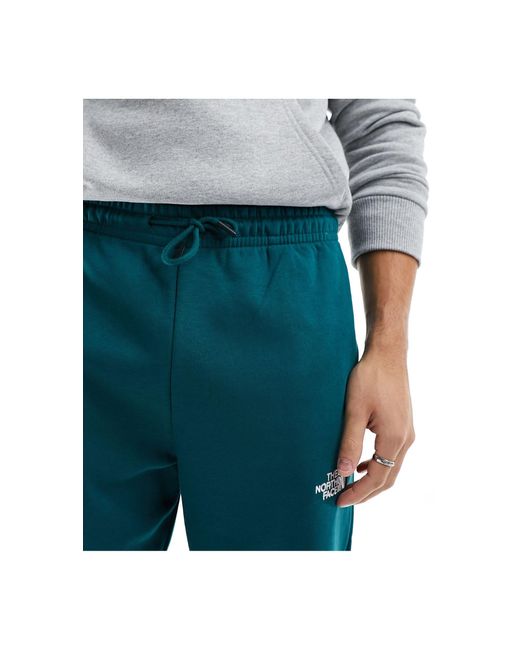 The North Face Blue Essential Oversized Fleece joggers for men