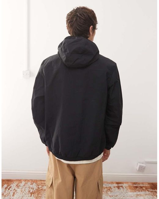 Champion Blue Hooded Quarter Zip Jacket for men