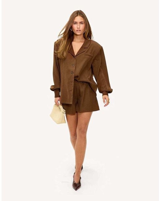 Loavies Brown Retro Flavour Button Blouse