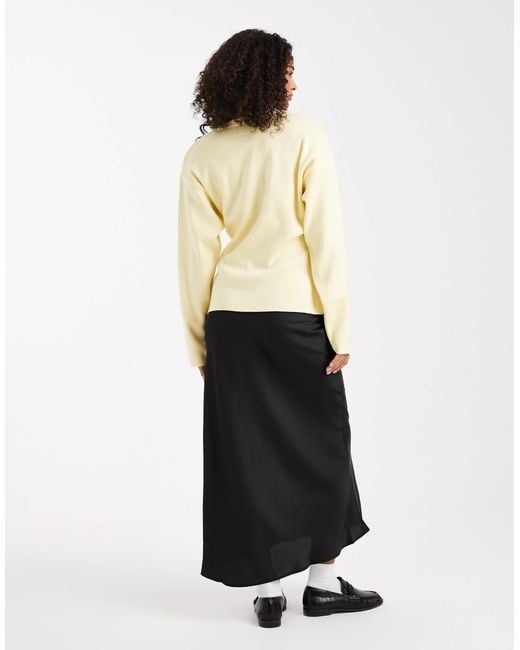 ASOS Pink Satin Bias Maxi Skirt