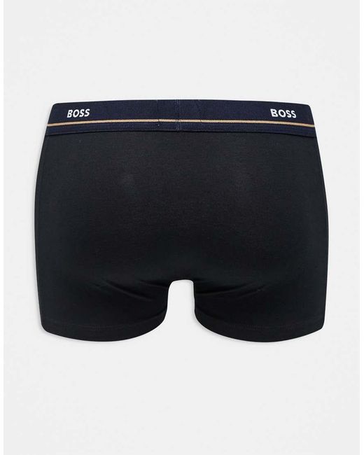 Boss Blue Boss Bodywear 5-pack Logo Waistband Trunks for men