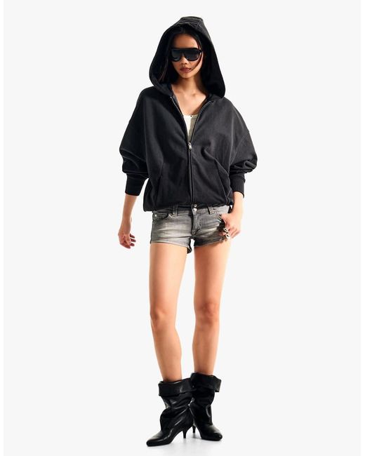 Bershka Black Denim Mini Shorts