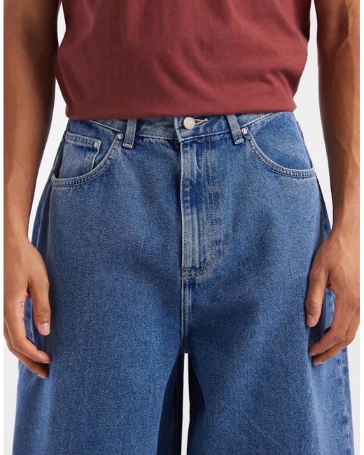 ASOS Blue Oversized baggy Jeans for men