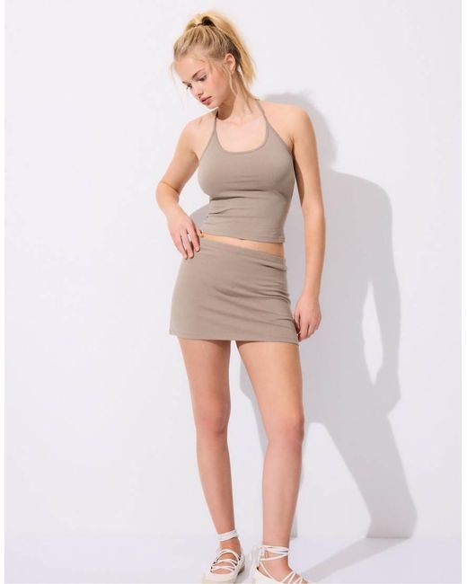 Stradivarius Gray Mini Skort