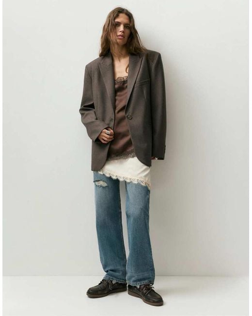 Pull&Bear Black Oversize Blazer
