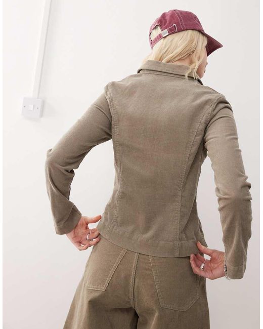 Chaqueta Entallada De Pana De (Parte De Un Conjunto) Weekday de color Brown