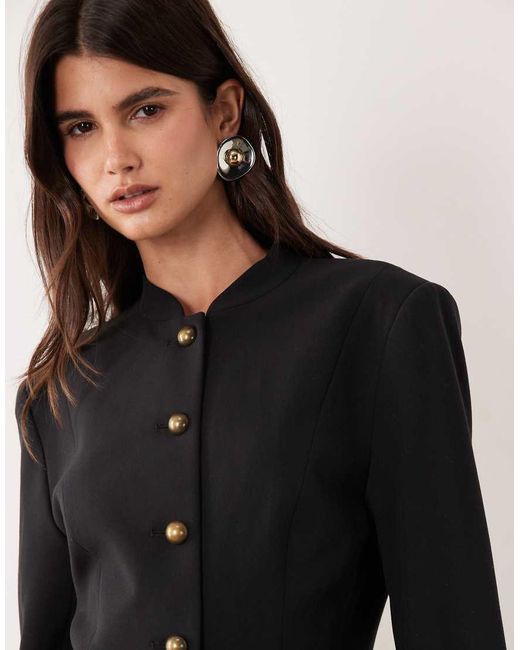 ASOS Getailleerd Drummerjack in het Black