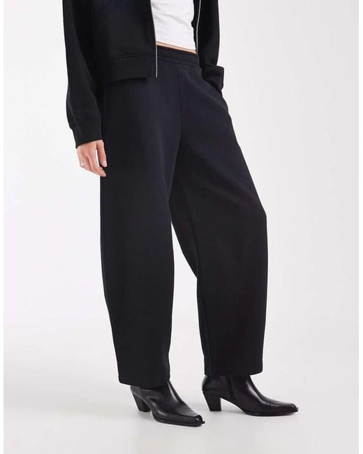 ASOS Blue Barrel Leg Brushback Sweatpants