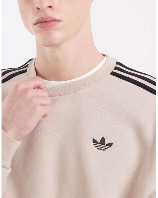 Adidas Originals Natural Three Stripe Sweatshirt