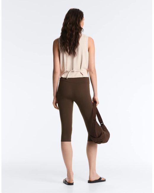 Oysho Natural Striped Waistcoat