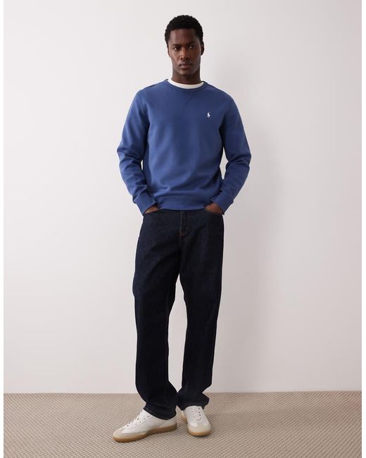 Polo Ralph Lauren Blue Icon Logo Double-knit Sweatshirt for men