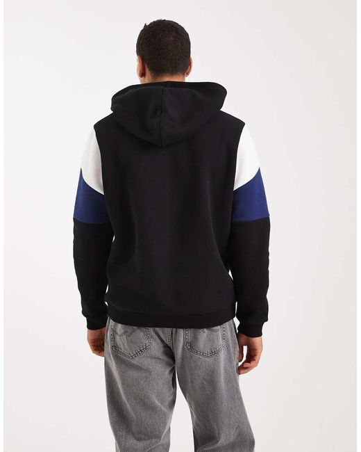 ASOS Black Hoodie With Cut & Sew for men