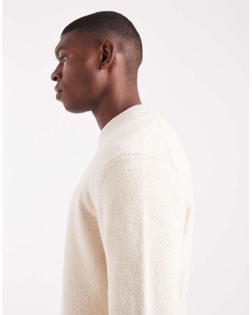 Maglione Comodo Girocollo Color Crema di Only & Sons in Natural da Uomo