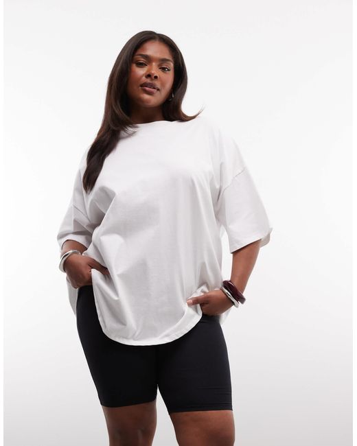 Plus - short legging Collusion en coloris White