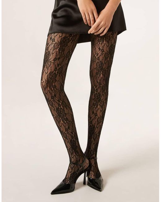 Calzedonia Natural Floral Lace Tights