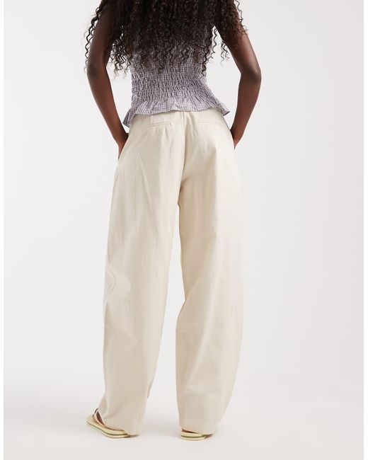 Aware Natural Double Pleat Front Barrel Leg Trouser