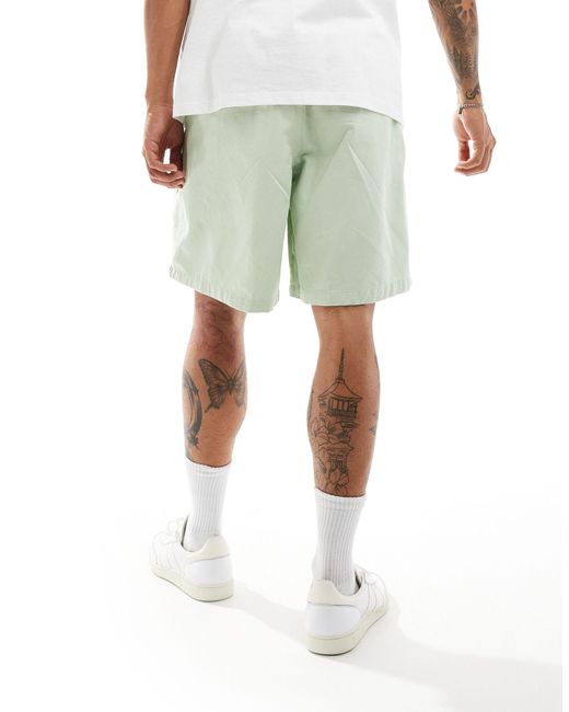 Obey Green Relaxed Twill Shorts for men